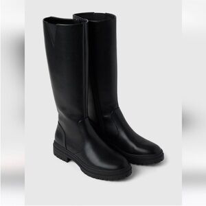 Vegan Leather Tall Boots